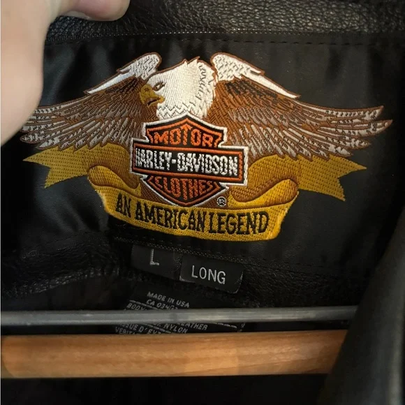 VINTAGE PRISTINE Harley-Davidson Black Leather Motorcycle Jacket - Picture 3 of 12